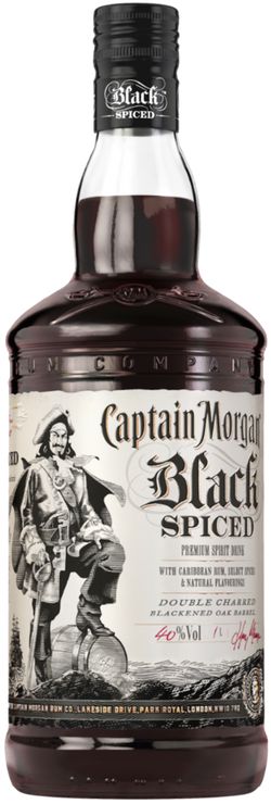 Captain Morgan Black spiced 40% 1L (čistá fľaša)