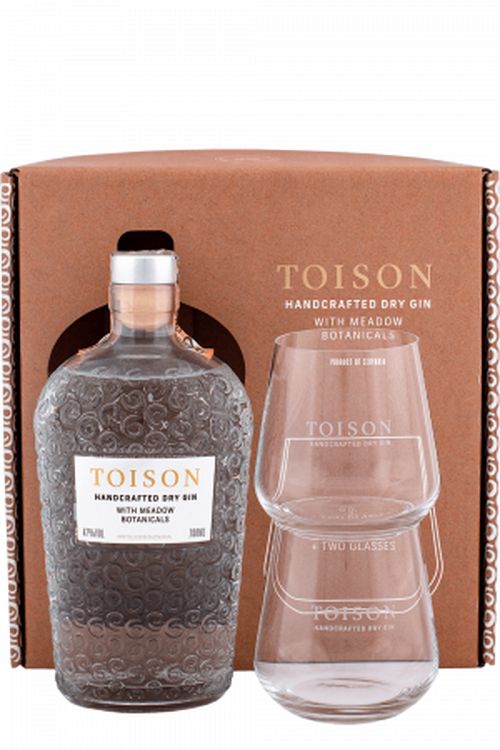 Toison Gin 47% 0,7L s dvomi pohármi