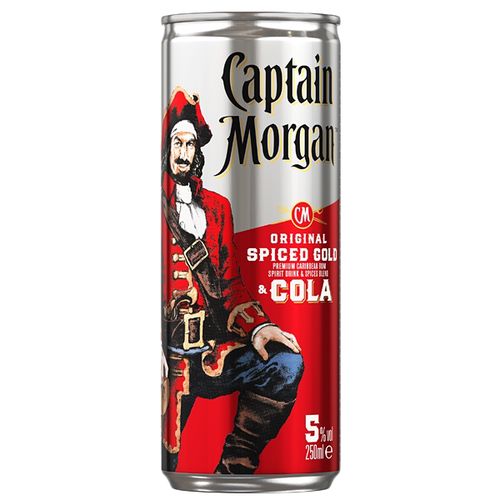 Captain Morgan & Cola 5% 0,25L (plechovka)