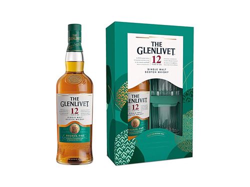 The Glenlivet 12y Old DOUBLE OAK 40% 0,7L s dvomi pohármi