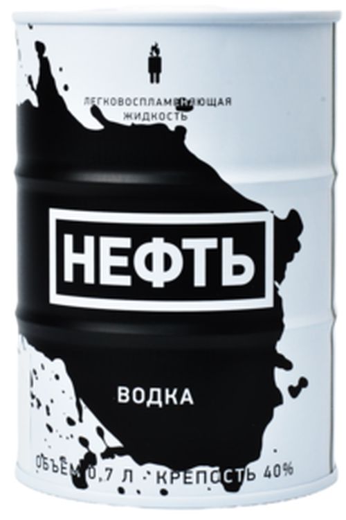 Neft Vodka Black&White Barrel 40% 0,7l