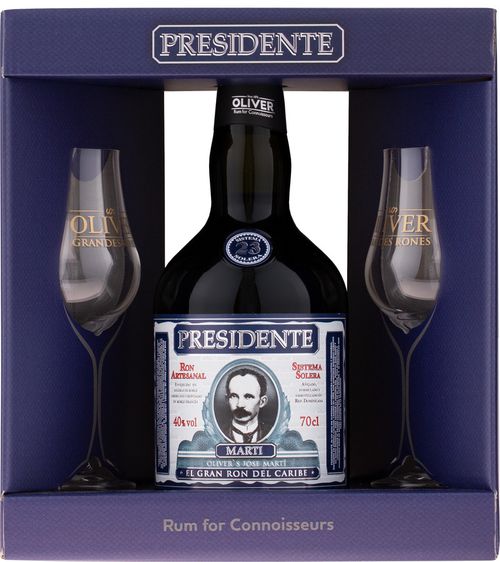 Presidente Marti 23 Y.O. + 2 poháre, GIFT