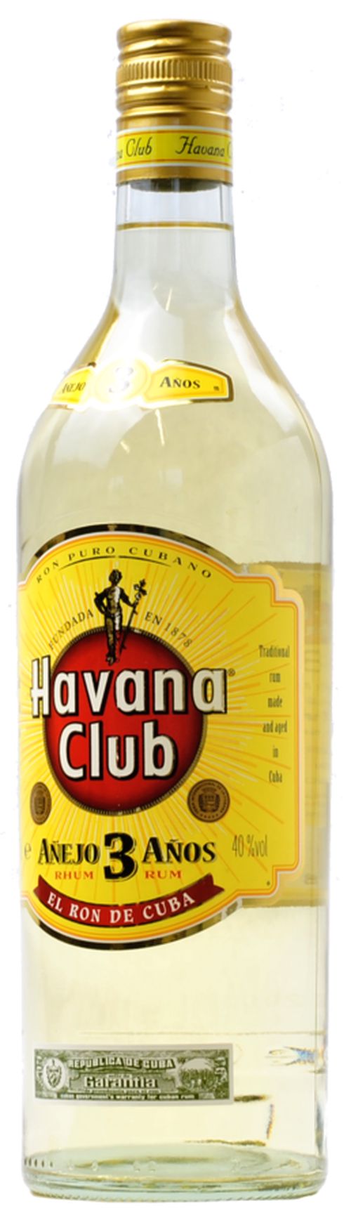 Havana Club anejo 3y 40% 1L (čistá fľaša)