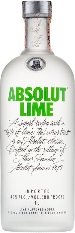 Absolut Lime 40% 0,7 l (čistá fľaša)