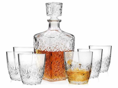 Karafa na rum & whisky + 6 pohárikov, No.2