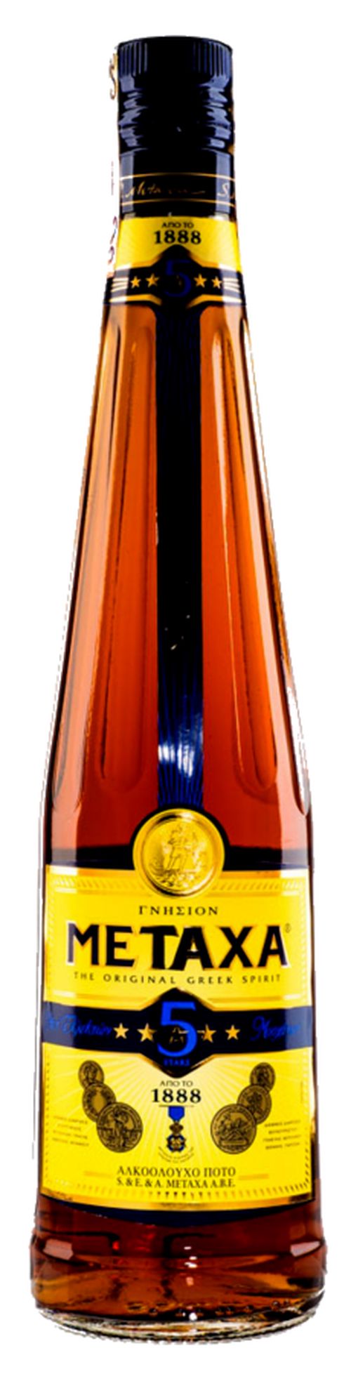 Metaxa 5* 38% 0,7L (čistá fľaša)