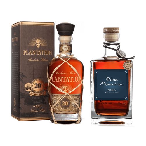 Plantation XO 20th Anniversary, GIFT + Blue Mauritius Gold Rum