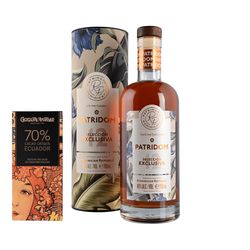 Ron Patridom Selección Exclusiva 12, GIFT + Chocolate Amatller 70% Ekvádor, 70g