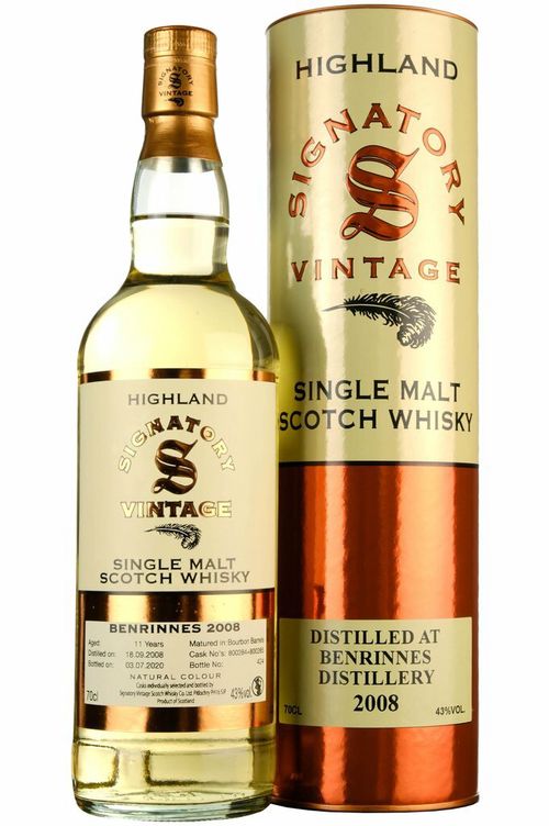 Signatory Benrinnes 2008 Aged 12 Years, GIFT