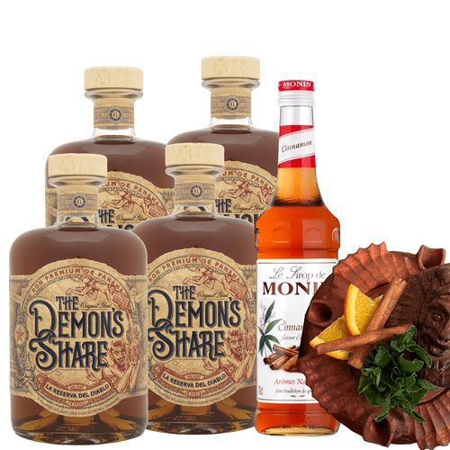 4 x The Demon's Share + The Demon's Share Copa de la Amistad + Monin Cannelle - Škorica