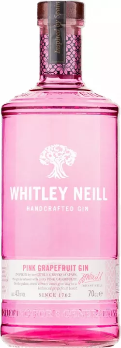 Whitley Neill Pink Grapefruit Gin 43% 0,7 l (čistá fľaša)