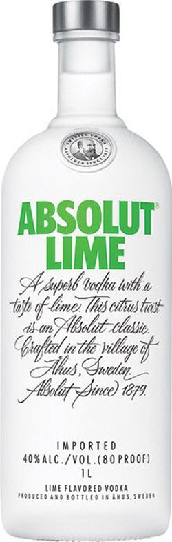 Absolut Lime 40% 1 l (čistá fľaša)