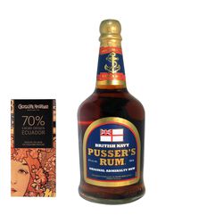 Pusser's Rum Blue Label + Chocolate Amatller 70% Ekvádor, 70g