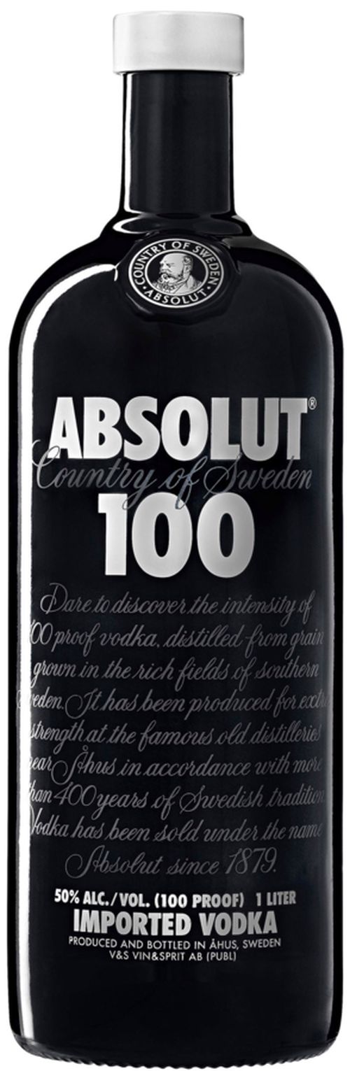 Absolut 100 50% 1 l (čistá fľaša)