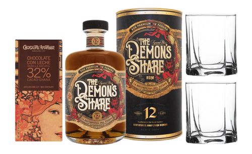 The Demon's Share Rum 12 Y.O. + Chocolate Amatller 32% Ghana a 2 x pohár zadarmo