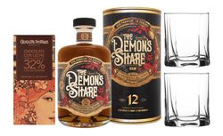 The Demon's Share Rum 12 Y.O. + Chocolate Amatller 32% Ghana a 2 x pohár zadarmo
