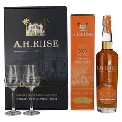 A.H. Riise XO Reserve 40% 0,7L v kartóne + 2 poháre