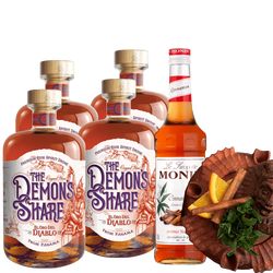 4 x The Demon's Share El Oro del Diablo + The Demon's Share Copa + Monin Cannelle - Škorica