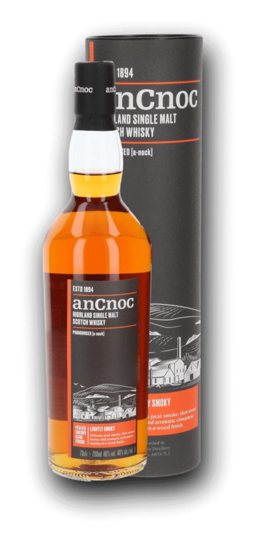 anCnoc Lightly Smoky Peated Sherry Cask 40% 0.7L
