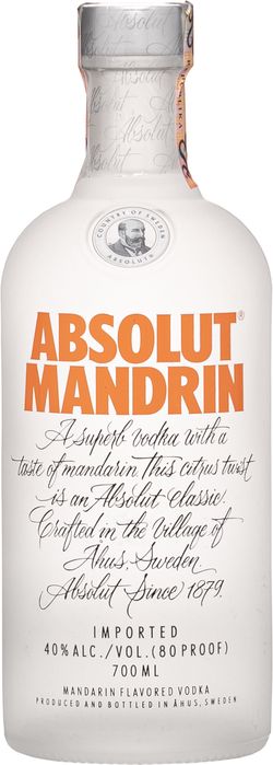 Absolut Mandrin 40% 0,7 l (čistá fľaša)
