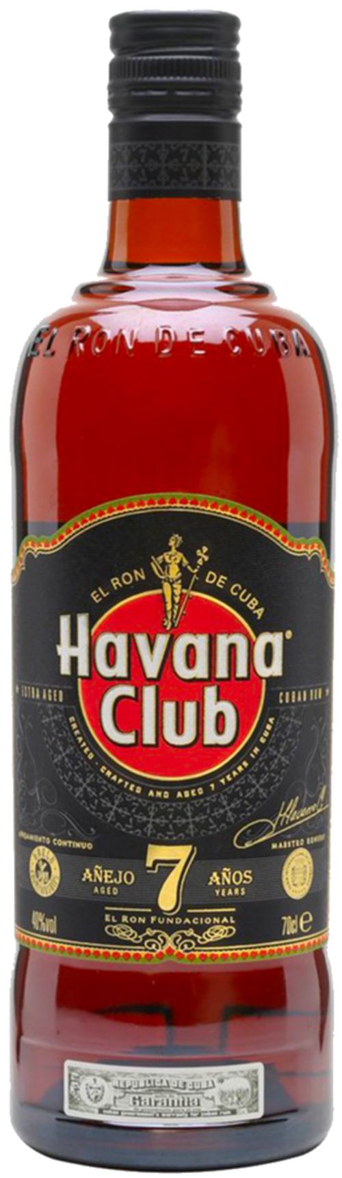 Havana Club 7y 40% 0,7L (čistá fľaša)