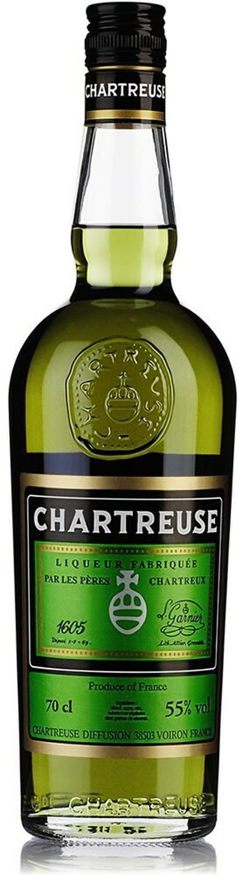 Chartreuse Verte 55% 0,7L (čistá fľaša)