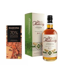 Malecon 10 Y.O., GIFT + Chocolate Amatller 70% Ekvádor, 70g