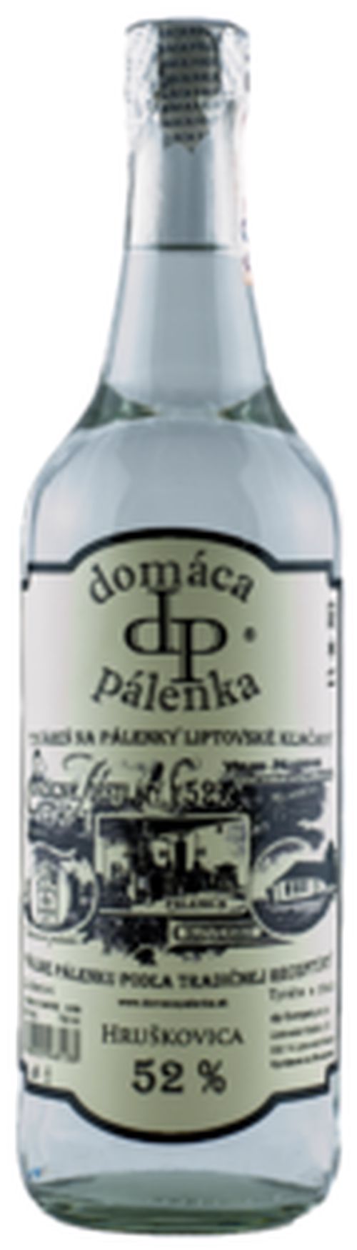 Domáca Pálenka Hruškovica 52% 0.7L