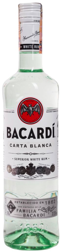 Bacardi Carta Blanca 37,5% 0,7L (čistá fľaša)