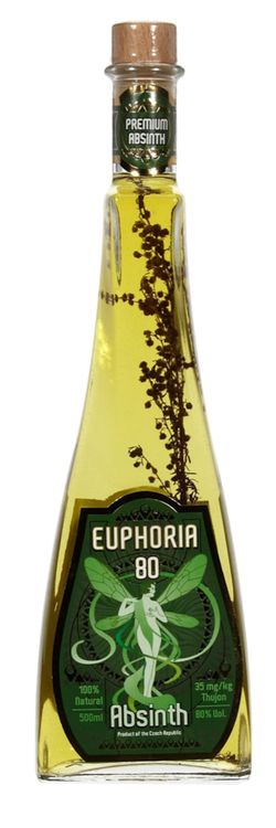 Hill´s Absinth Euphoria 80% 0,5 l (čistá fľaša)