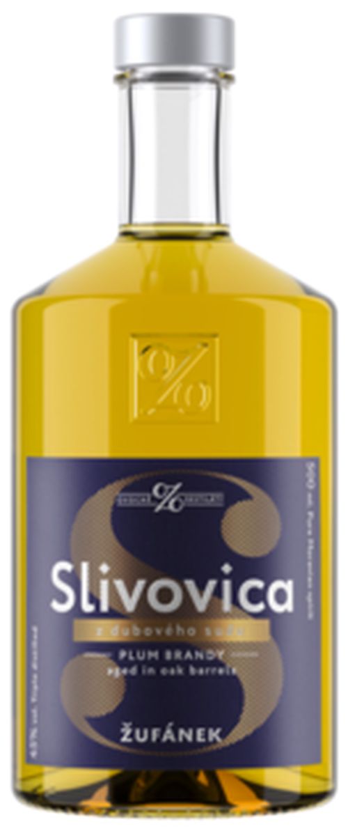 Žufánek Slivovica z dubového sudu 45% 0,5l